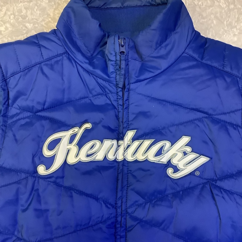 Colosseum University of Kentucky Wildcats Women’s Micro Puffer Vest Size L - Picture 11 of 13
